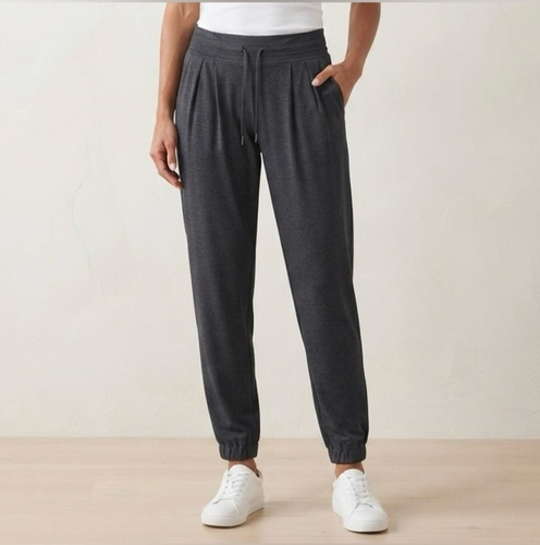 Lole Jogger Pants Heather Charcoal Grey Pleated Lounge Pants XL