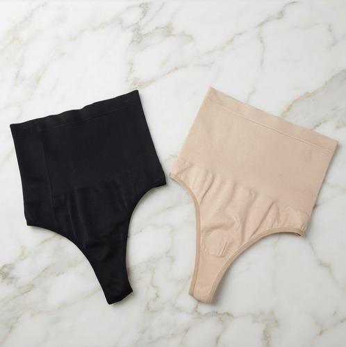 La Express Set Of 2 Seamless Shapewear Thongs S/M