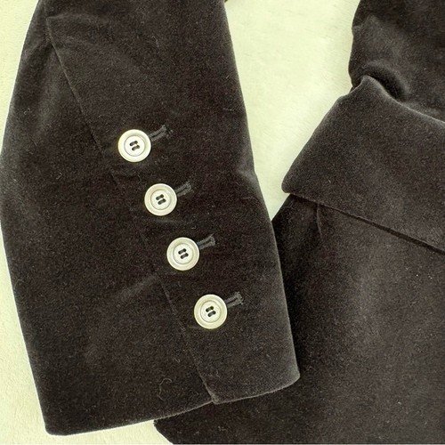 Bianca Nygard Black Velvet Single Button Blazer Jacket Womens Si - photo 3