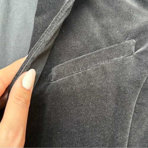 Bianca Nygard Black Velvet Single Button Blazer Jacket Womens Si - photo 4