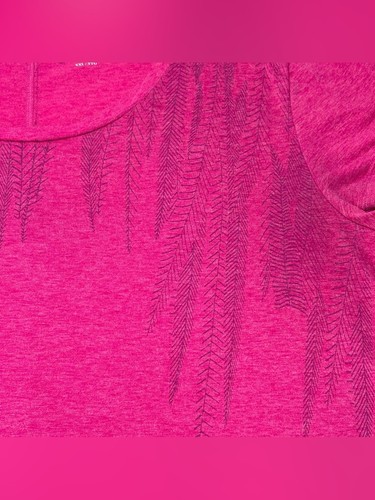 Cloudveil Pink Feather Print Short Sleeve T Shirt XXL - photo 3