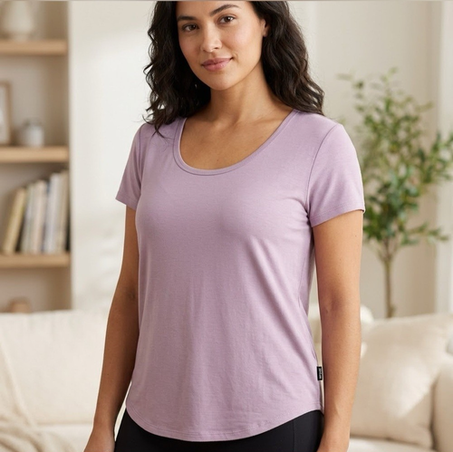 Ripzone Mauve Dusty Purple Scoop Neck Short Sleeve T-Shirt XL