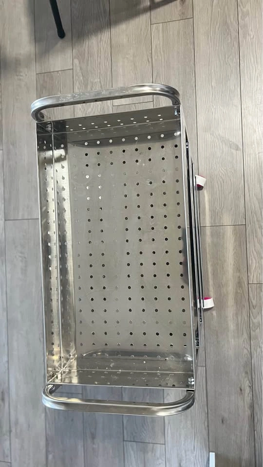 Stainless Steel 4-Tier Storage Rack with Wheels - photo 2