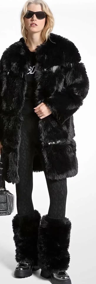 Luxury Black Statement Coat Small BNWT