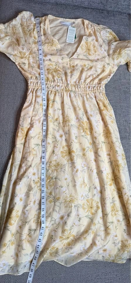 Simons Contemporaine Sunny Garden Silk Cotton Floral Dress Small - photo 5