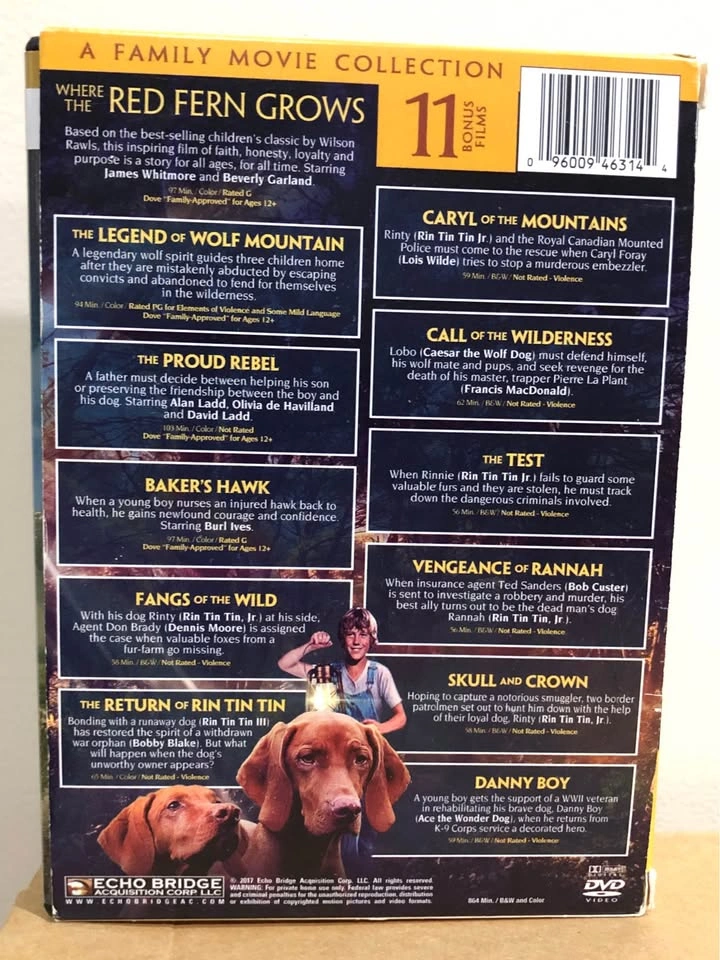 Where the Red Fern Grows & 11 Bonus Films DVD Collection 🏈 - photo 2
