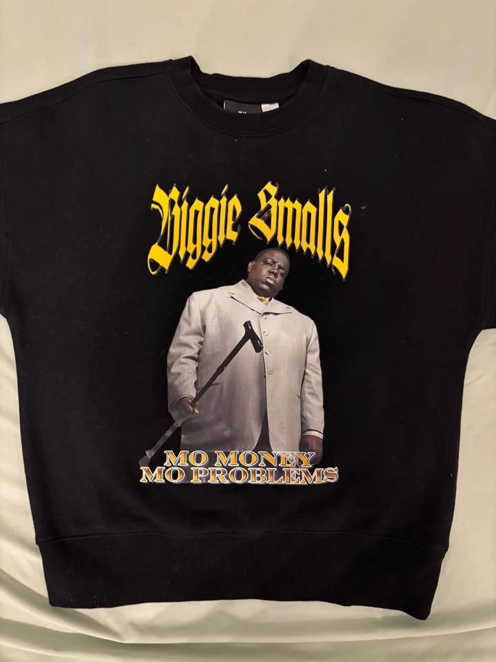 H&M Biggie Smalls Oversized Sweatshirt XS Mo Money Mo Problems - photo 2