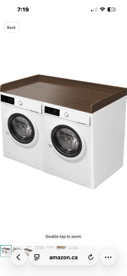New 27.5"x54" Melamine Washer Dryer Countertop - Brown - photo 2