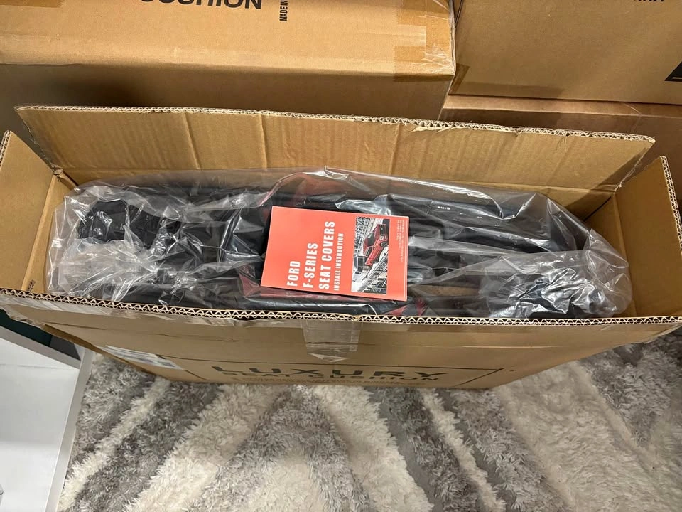 Brand New Red Rain Ford F150 Super Bowl Full Set Seat Covers