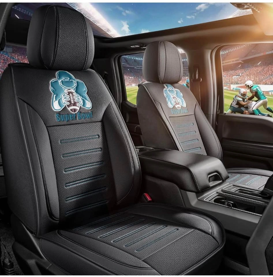Brand New Red Rain Ford F150 Super Bowl Full Set Seat Covers - photo 2
