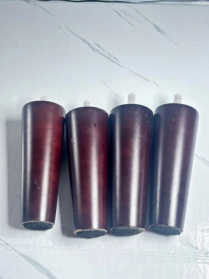 Set of 4 Espresso Wood Furniture Legs