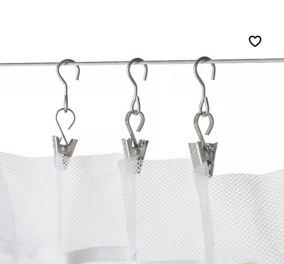 IKEA Dignitet Curtain Wire and Riktig Clips Set - photo 4