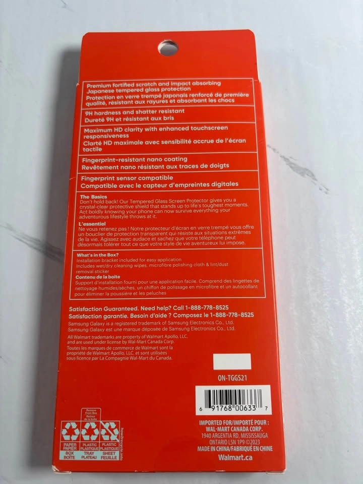 onn. Tempered Glass Screen Protector for Samsung Galaxy S21 - photo 2