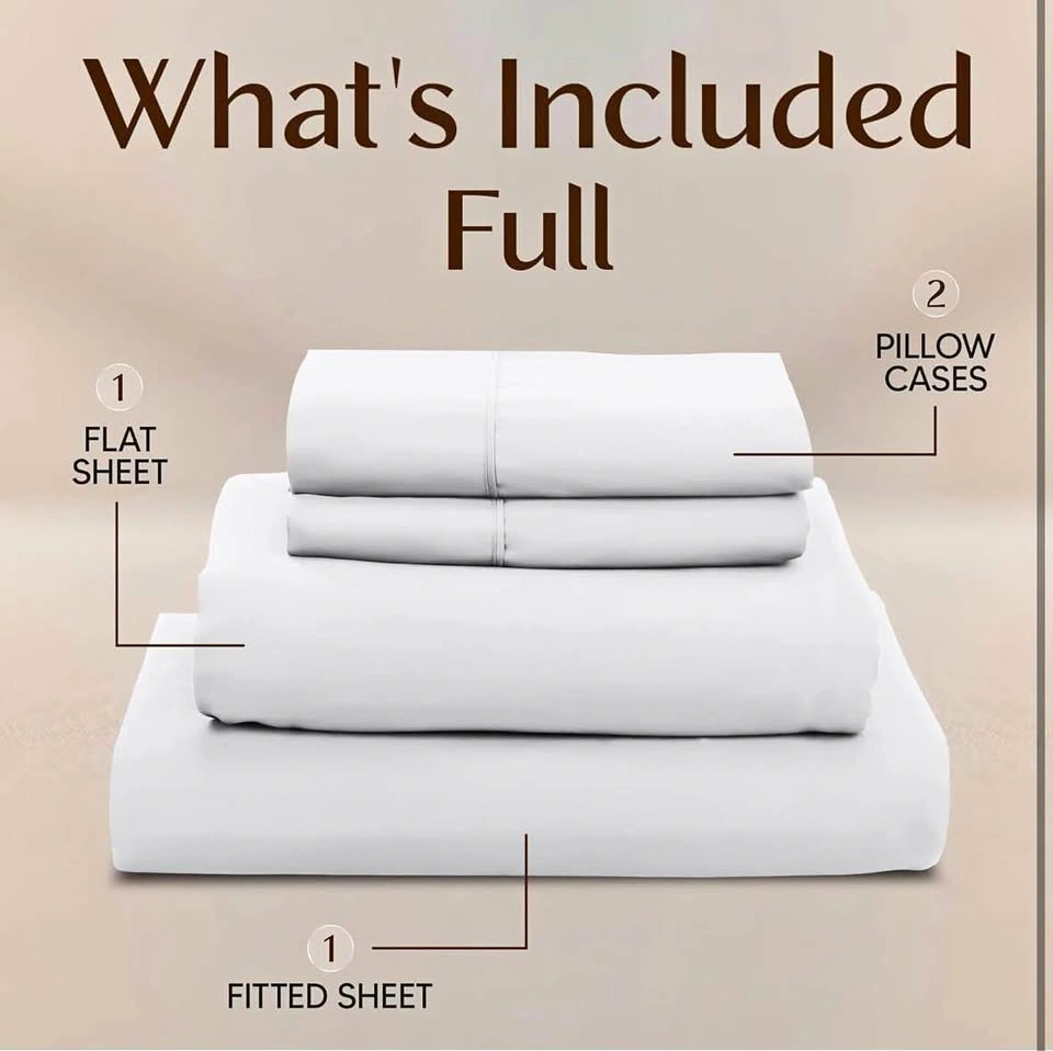 NEW- White sheet set - Full/Double