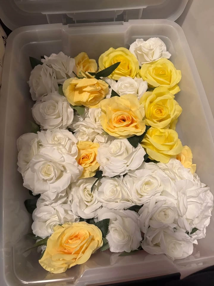 Yellow and White Artificial Wedding Floral Decor Set - photo 3
