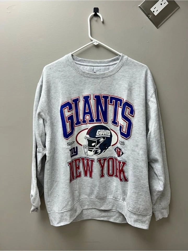 New York Giants Grey Graphic Crewneck