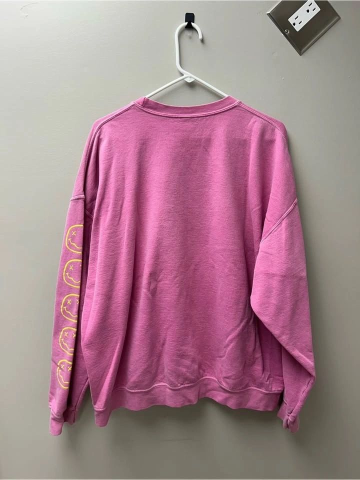Nirvana Smile Overdyed Pink Crewneck - photo 3