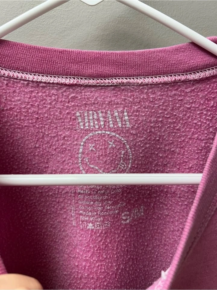Nirvana Smile Overdyed Pink Crewneck - photo 4
