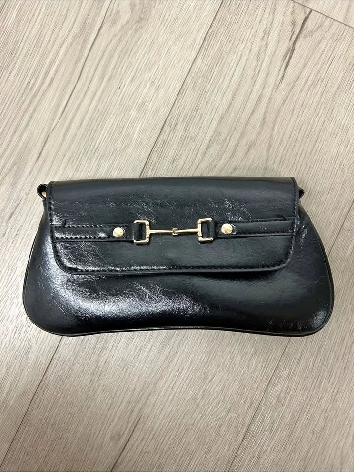 Women’s Black Faux Leather Shoulder Bag