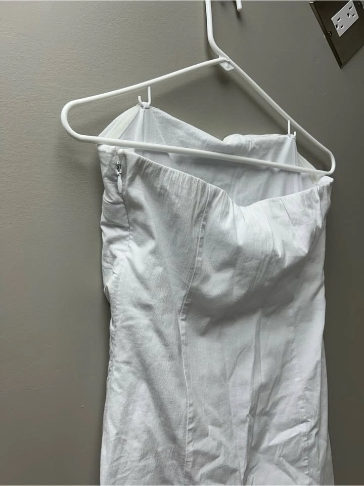Abercrombie & Fitch Women’s White Strapless Ruched Mini Dress - photo 4
