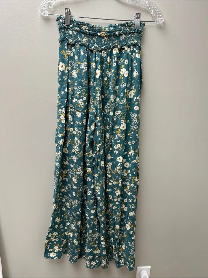 Patrons of Peace Women’s Floral Green High Rise Wide Leg Pants - photo 4