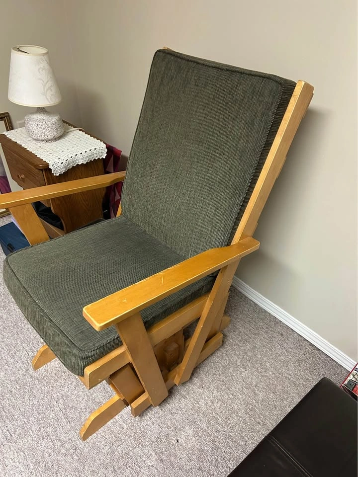 Wooden Glider Rocking Chair with Cushions - photo 2