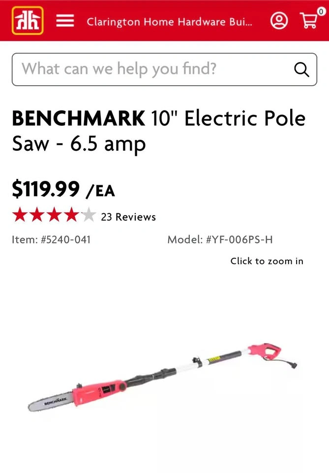 Benchmark 10" Electric Pole Saw - 6.5 Amp - photo 3