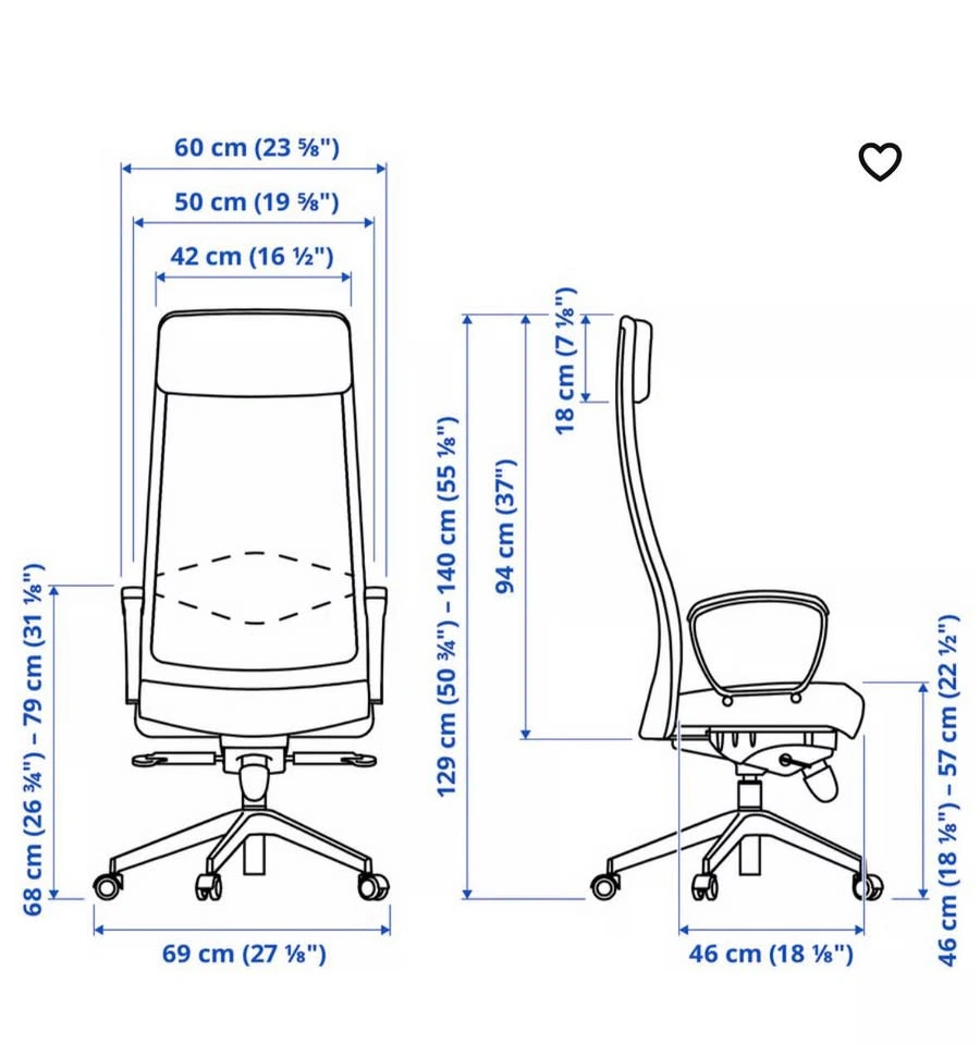 Ikea office chair Vissle dark grey - photo 4