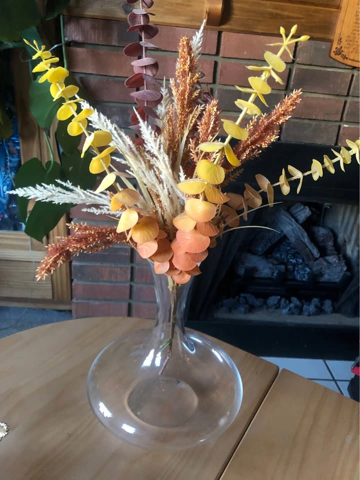 Glass Vase With Fall Foliage 🏈 - photo 2