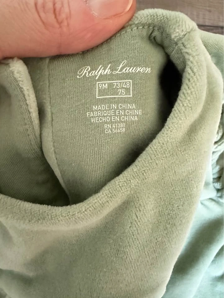 Ralph Lauren Baby Girl Velour Coverall - photo 3