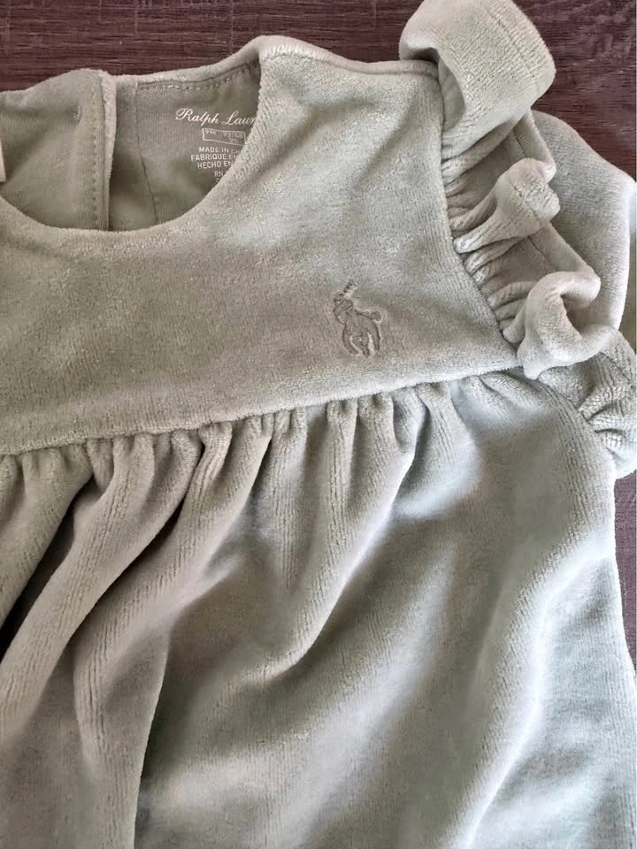 Ralph Lauren Baby Girl Velour Coverall - photo 4
