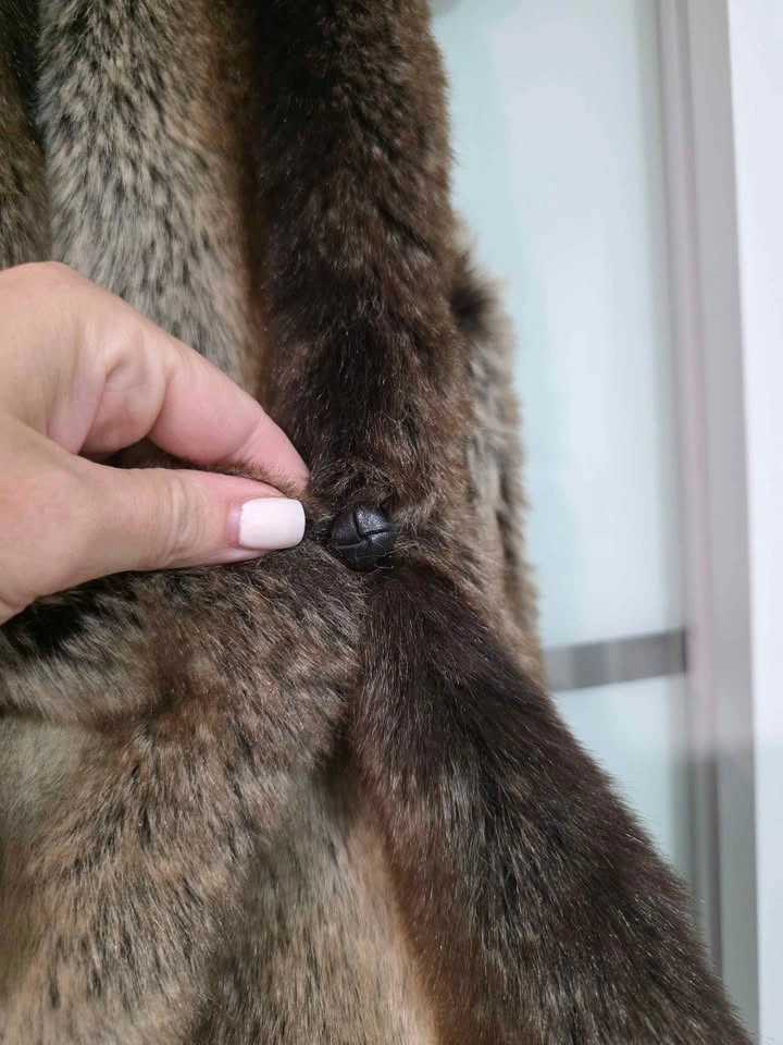 Vasia Brown Faux Fur Draped Vest Size S - photo 4