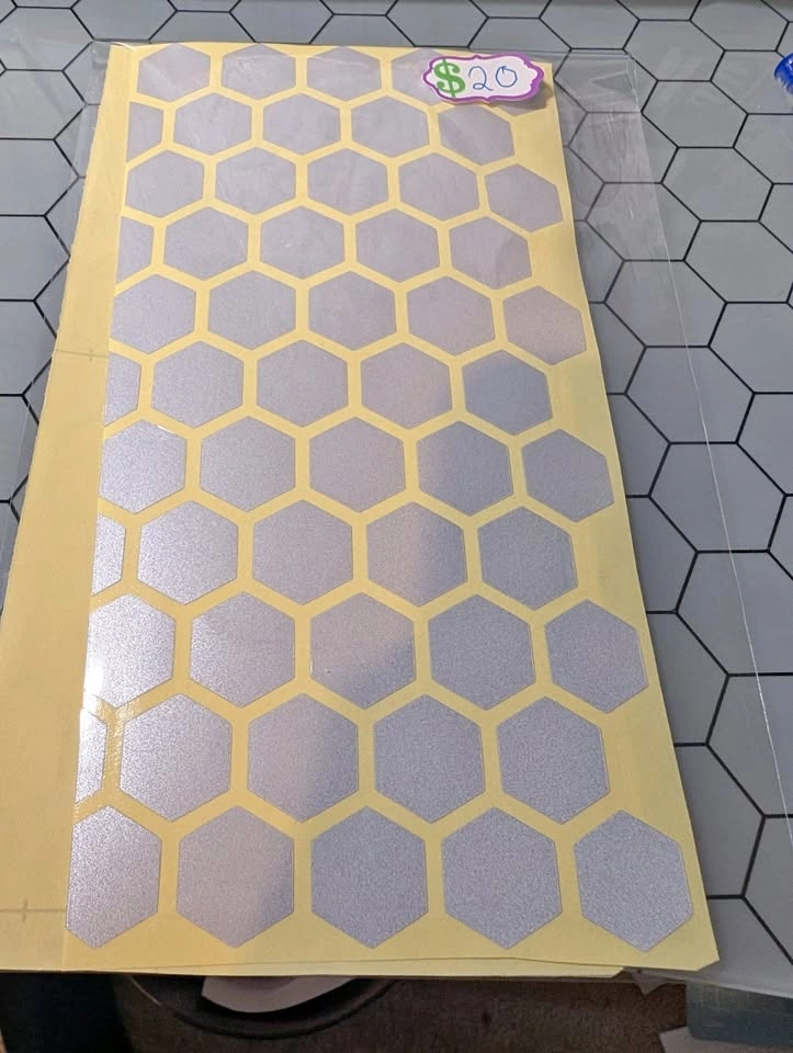 Bike safety Reflective Decals - Hexagon Kit - Large