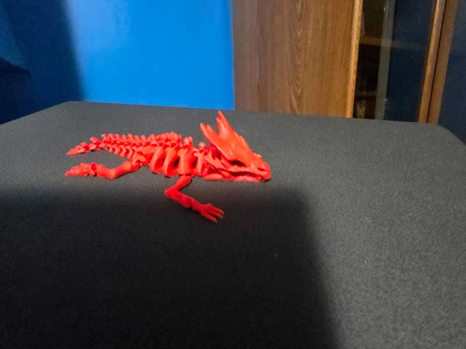 Articulated Skeleton Dragon Red – 3D Printed - photo 2