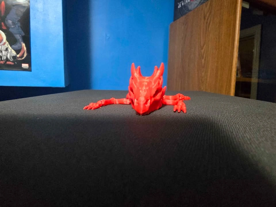 Articulated Skeleton Dragon Red – 3D Printed - photo 4