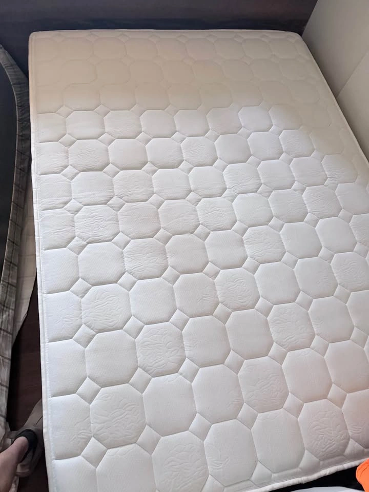 IKEA bed frame and two double mattress - photo 4