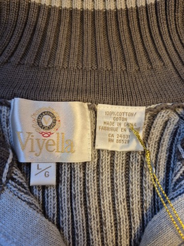 Vintage Viyella NWT NOS Men's 1/4 Zip Cable Knit Sweater - photo 4