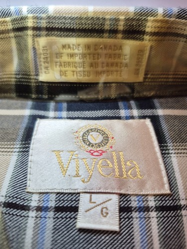 Viyella New NWT Men's Navy and Beige Plaid Button-Down Shirt - photo 3