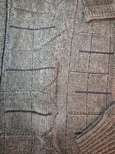 Vintage NWOT Men's Olive Green Chenille Zip Cardigan Large - photo 3