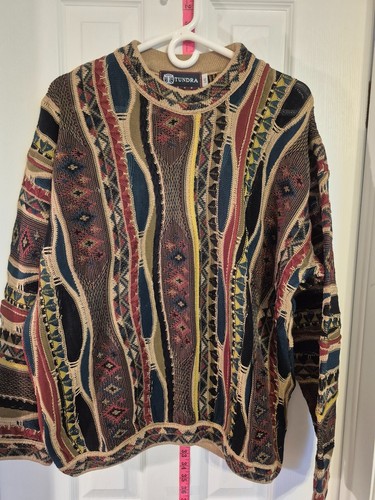 Vintage Tundra NWOT NOS Men’s Multicolor 3D Sweater Lg