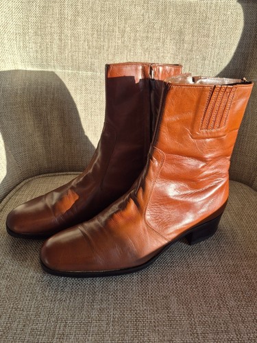 Vintage Men's Size 8D Florsheim Chestnut Leather Boots - photo 2