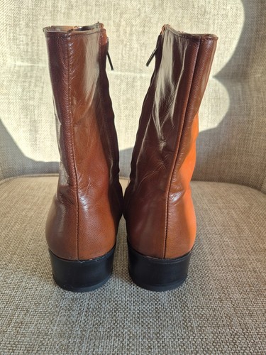 Vintage Men's Size 8D Florsheim Chestnut Leather Boots - photo 4