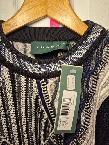 Vtg NOS NWT Tundra Patterned 3D Coogi Style Sweater Large - photo 5