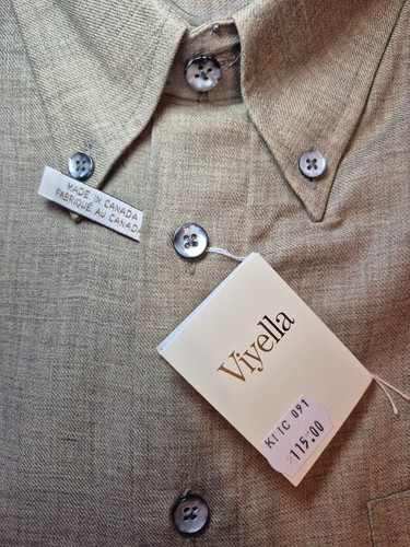 Viyella New NWT Men's Button-Down Shirt Taupe/Shitake Large - photo 4