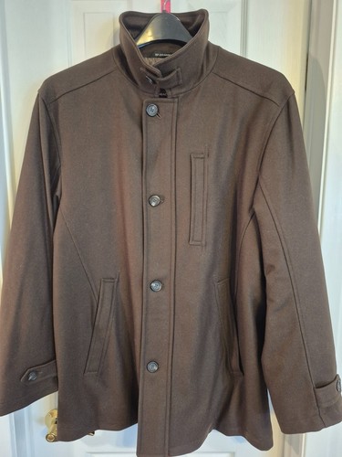 Vintage Mac Mor Men's Brown Wool-Blend Pea Coat Size Lg