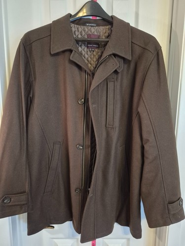 Vintage Mac Mor Men's Brown Wool-Blend Pea Coat Size Lg - photo 2