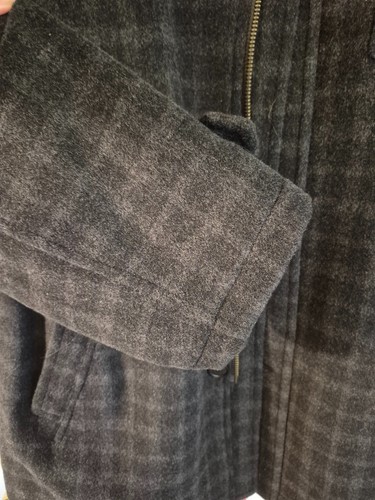 Vintage Mac Mor Canada Men's Gray Plaid Pea Coat Large NWOT - photo 4