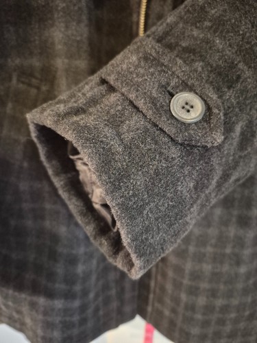 Vintage Mac Mor Canada Men's Gray Plaid Pea Coat Large NWOT - photo 5