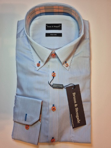 Vintage NWT Men’s Light Blue Pinstripe Dress Shirt 42 16.5