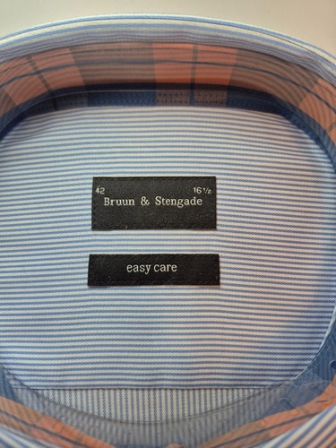 Vintage NWT Men’s Light Blue Pinstripe Dress Shirt 42 16.5 - photo 2